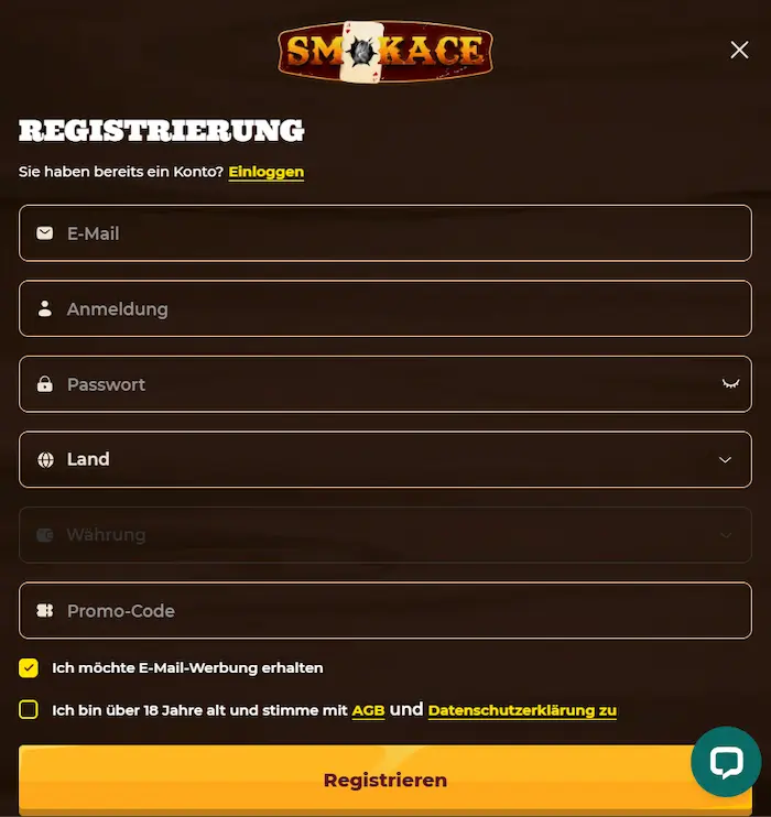 SmokAce Login reg